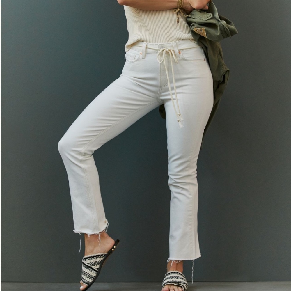 Anthropologie Maeve Collette Mid Rise Cropped Flare Jeans